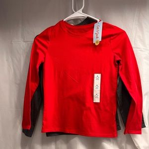 Cat & Jack girls long sleeve T shirts tops. 2 pack. Red and Gray. Size 7.